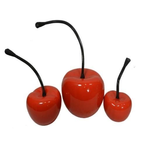 3 Piece Artistic Resin Cherry Set