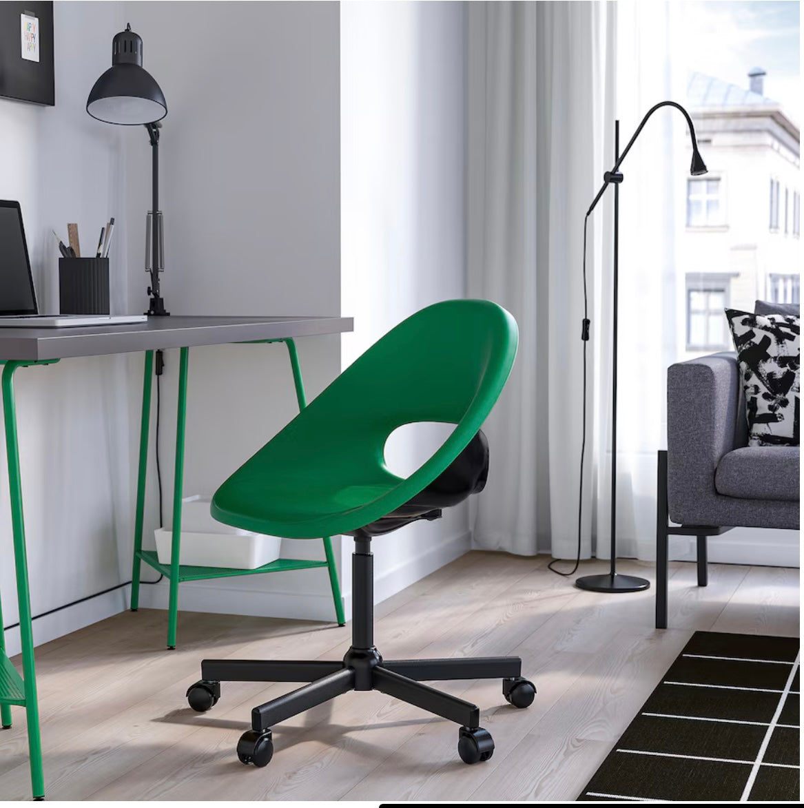 Green Swivel Desk Chair