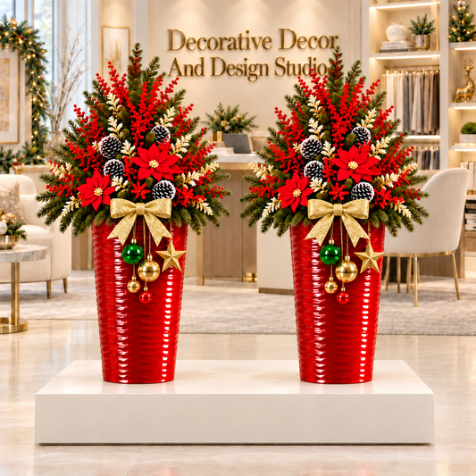 🎄 Pre-Lit Christmas Planters | A Festive Welcome for Your Home