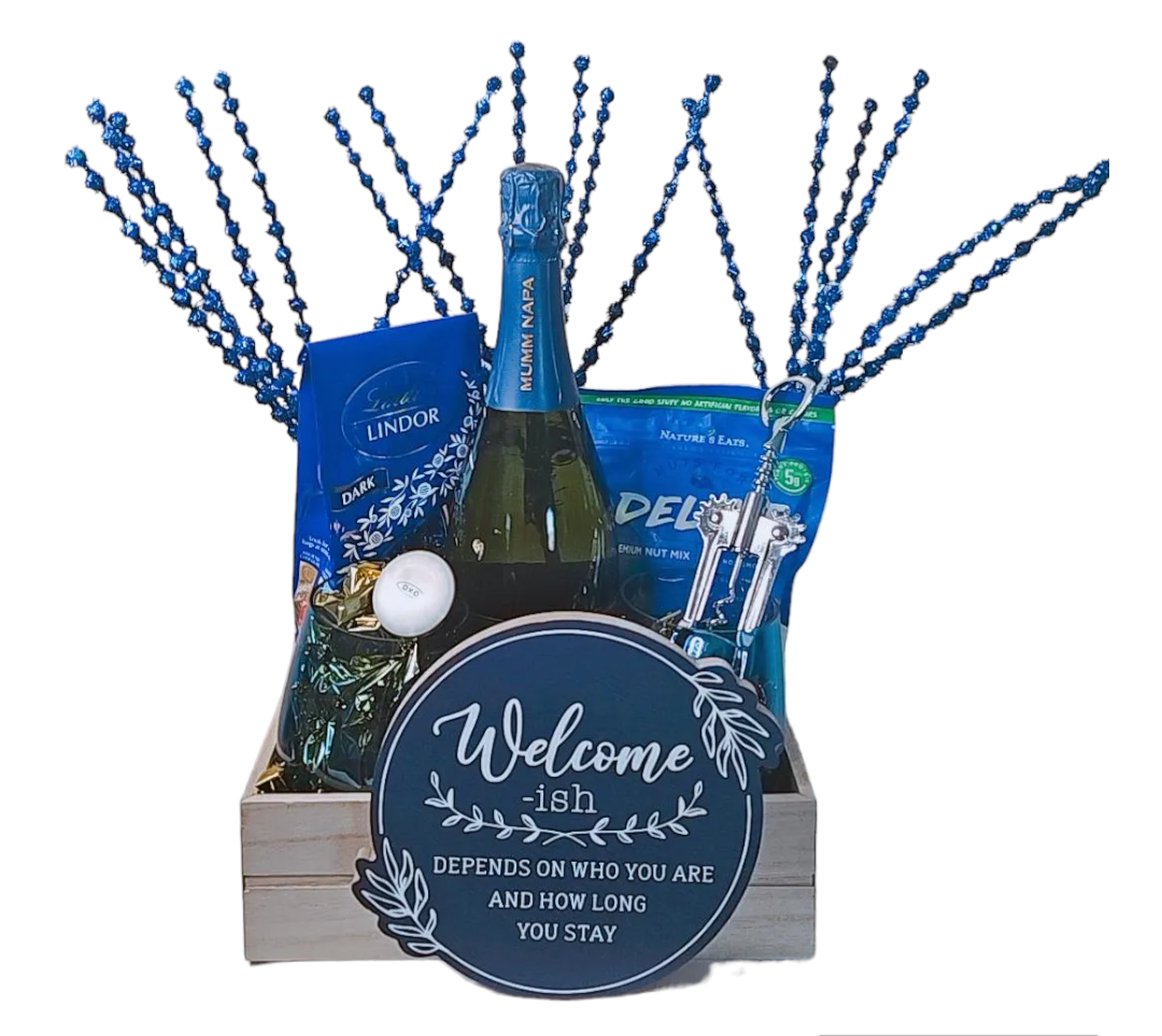 Blue Skies Wine Gift Basket